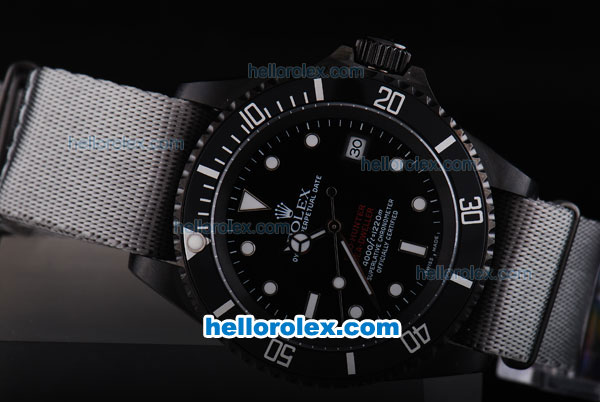 Rolex Sea-Dweller Pro-Hunter Swiss ETA 2836 Automatic Movement Silver Case With Black Dial and Case-Air Vent Edition-2008 New Version - Click Image to Close